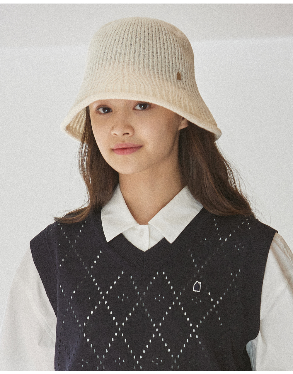 ARGYLE CROCHET KNIT VEST [4 COLOR] (주)원더플레이스