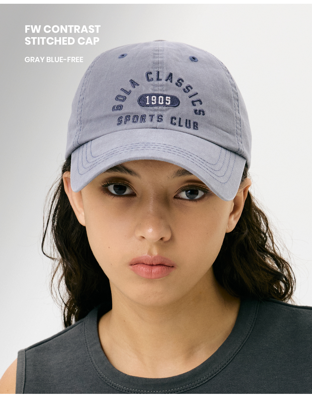★GOLA★ CONTRAST STITCHED CAP [3 COLOR] Titleist Contrast Stitch Fashion Adjustable Hat - Men's Golf