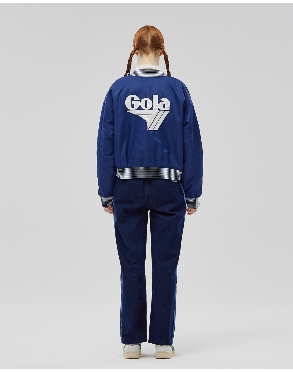 LOGO PATCH STADIUM JACKET [NAVY] - (주)원더플레이스