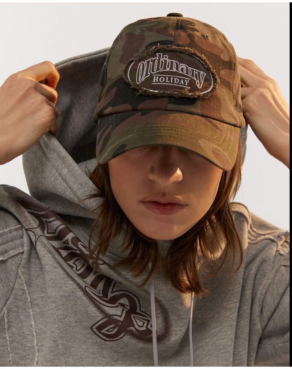 ビンテージ風 キャップ [ORDINARY HOLIDAY] WASHED FRINGE CAP MUSINSA公式 | ORDINARY HOLIDAY Ordinary Washed Fringe Cap [3