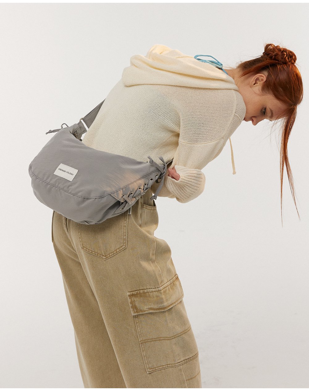 デニムバッグ 韓国 [ORDINARY HOLIDAY] WASHED LACE UP HOBO BAG MUSINSA | ORDINARY HOLIDAY Lace-up hobo bag [2 COLOR]