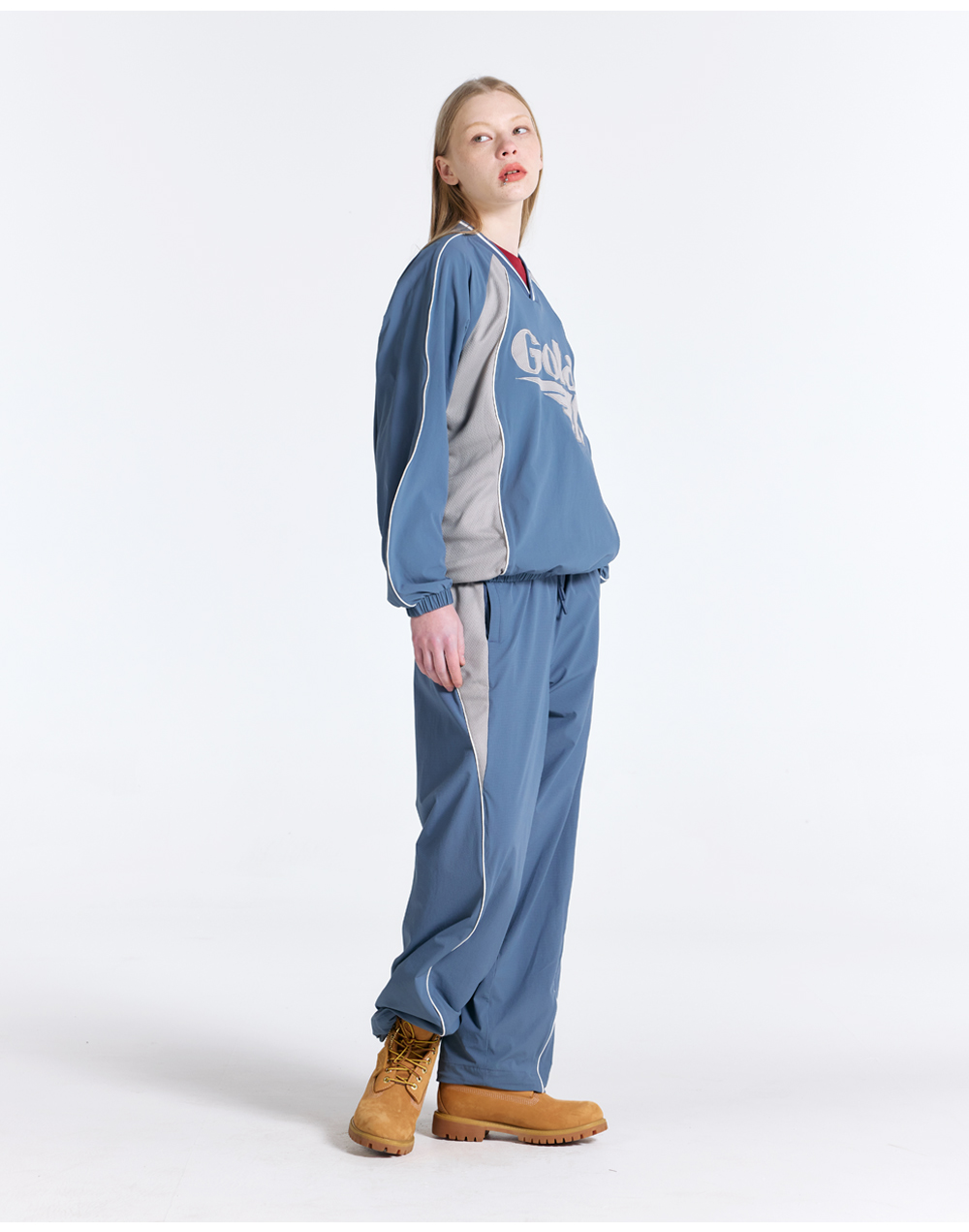 COLOR BLOCK PIPING MTM [BLUE] - (주)원더플레이스
