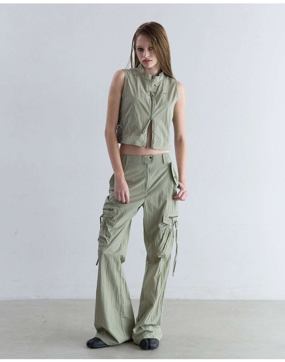 パンツ ORDINARY HOLIDAY Cargo Wide Pants STRAP CARGO PANTS [CHARCOAL] - ORDINARY HOLIDAY