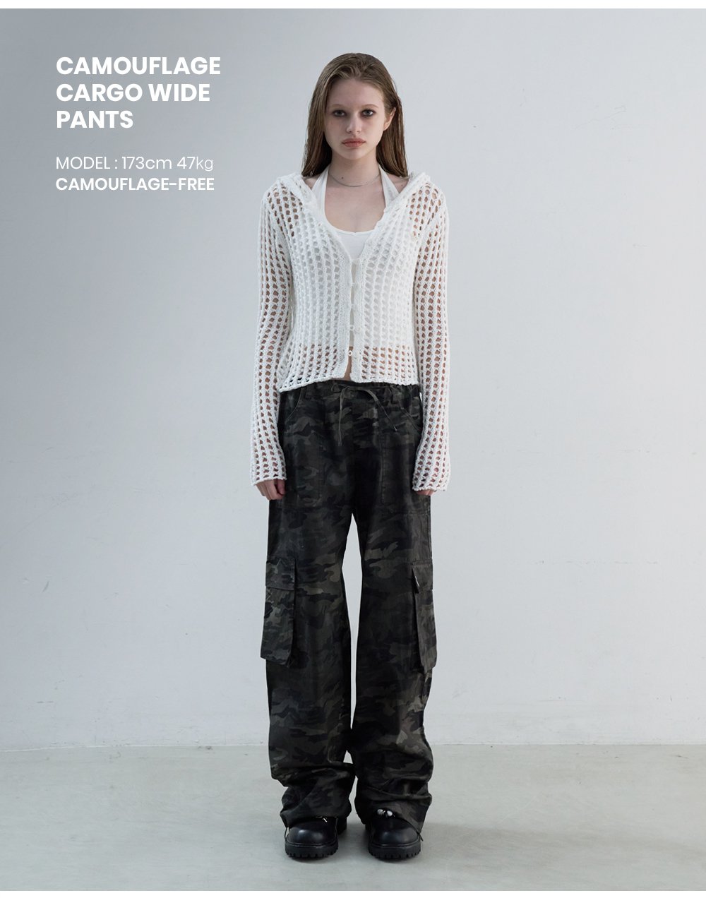 パンツ ORDINARY HOLIDAY Cargo Wide Pants CAMOUFLAGE CARGO WIDE PANTS [CAMOUFLAGE] - ORDINARY HOLIDAY
